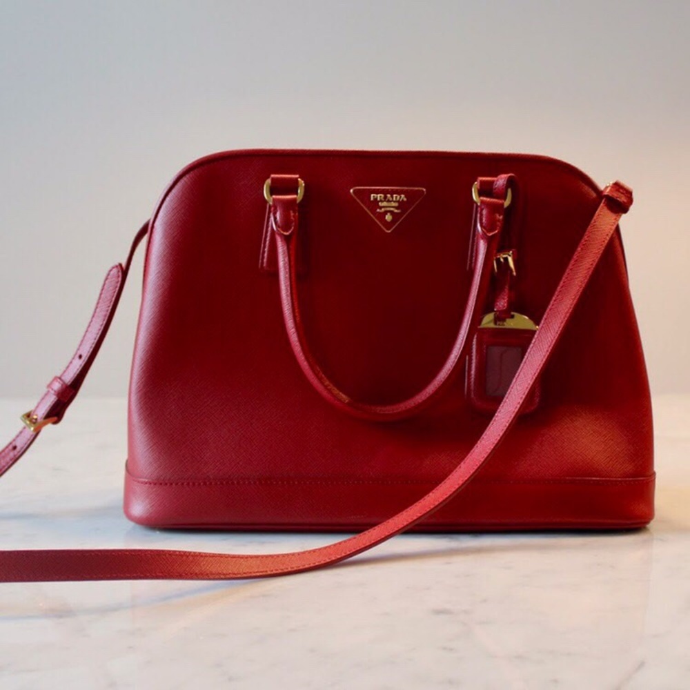 Authentic Prada Saffiano Lux Promenade Bag